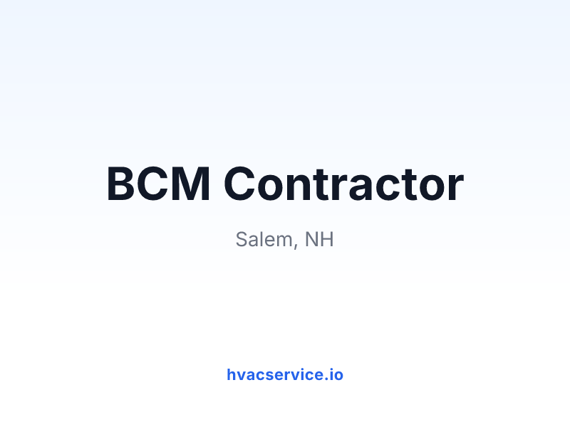 BCM Contractor