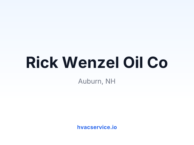 Rick Wenzel Oil Co