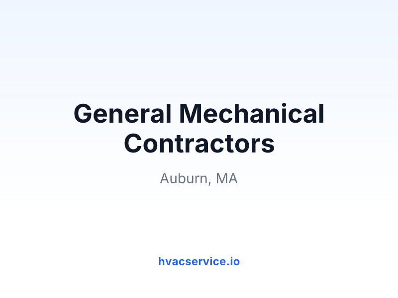 General Mechanical Contractors