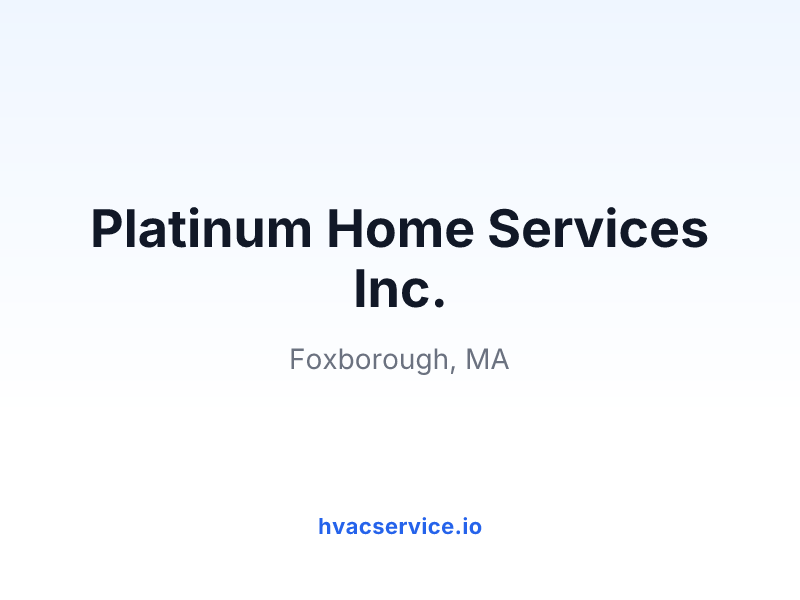 Platinum Home Services Inc.