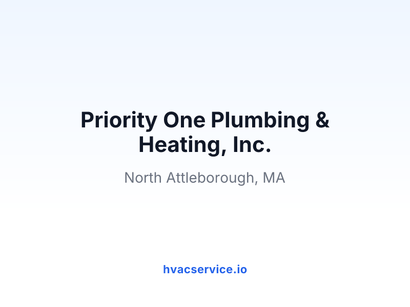 Priority One Plumbing & Heating, Inc.