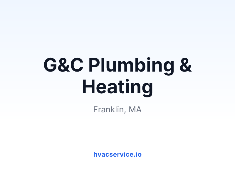 G&C Plumbing & Heating