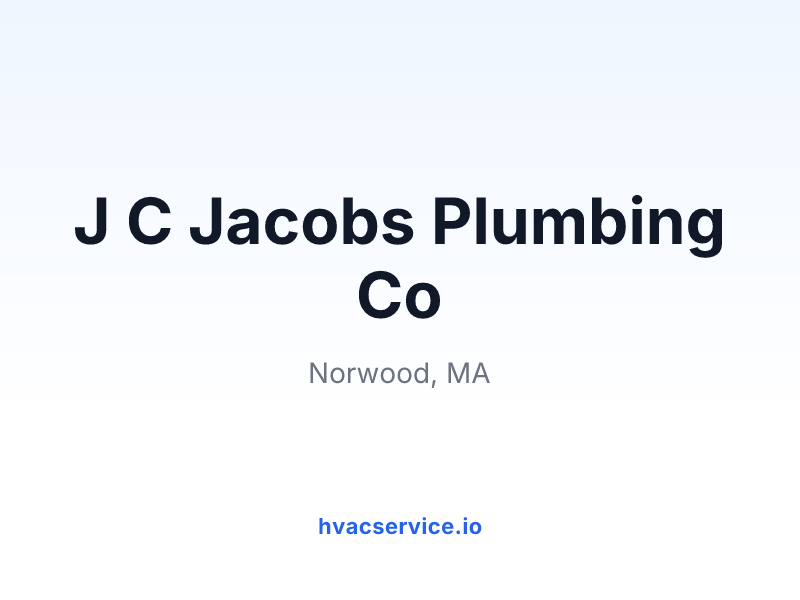 J C Jacobs Plumbing Co