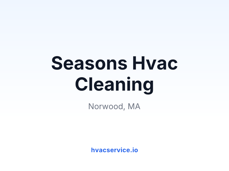 Seasons Hvac Cleaning