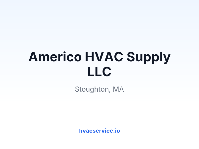Americo HVAC Supply LLC