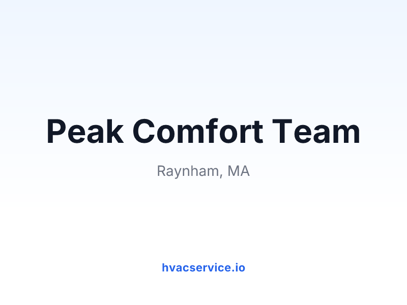 Peak Comfort Team