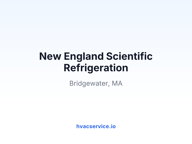 New England Scientific Refrigeration