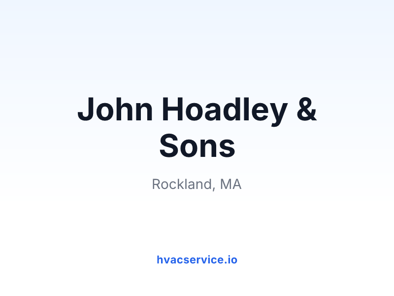 John Hoadley & Sons