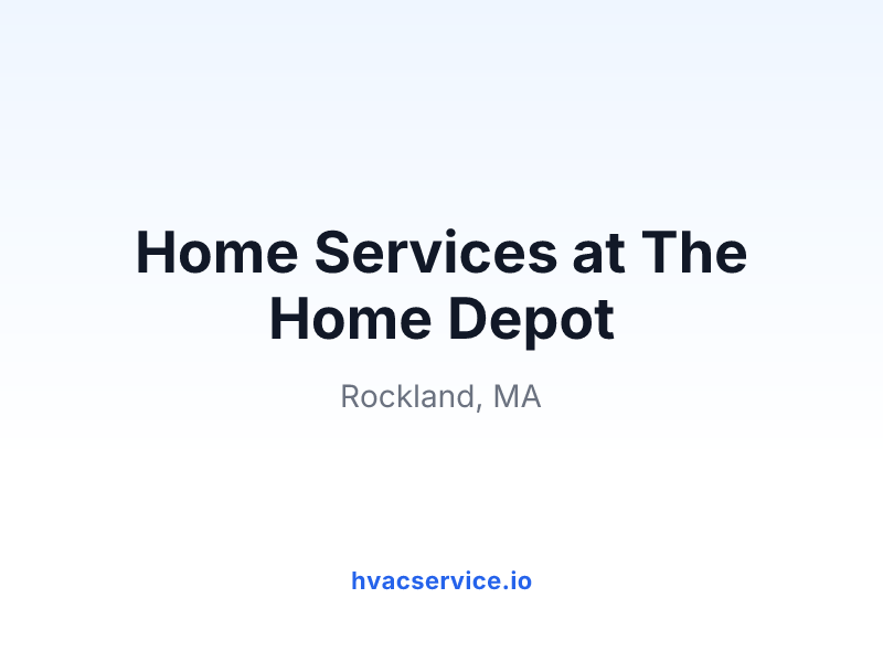 Home Services at The Home Depot