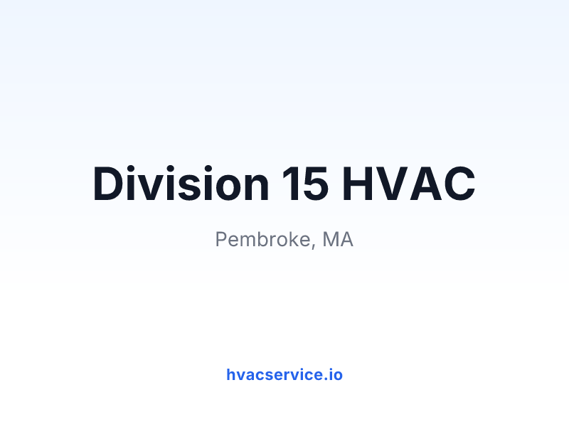 Division 15 HVAC