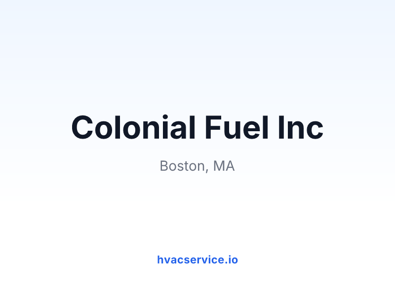 Colonial Fuel Inc