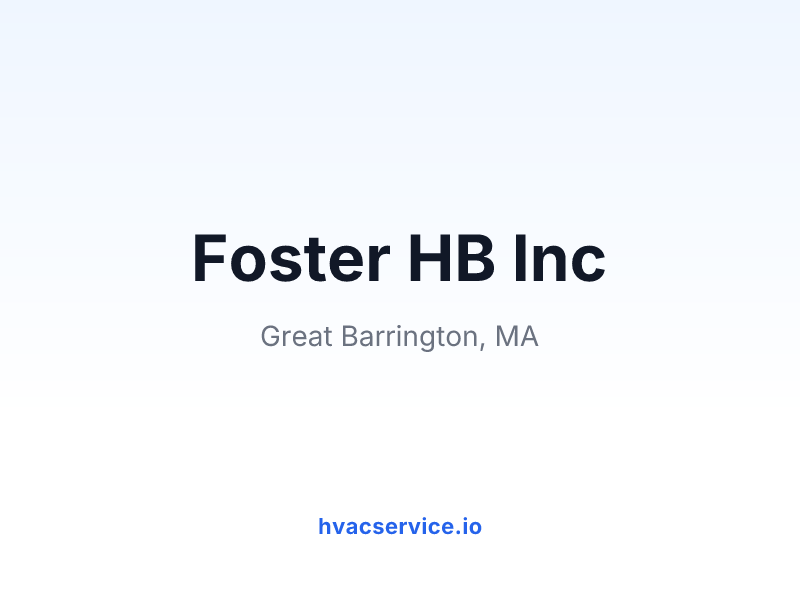 Foster HB Inc