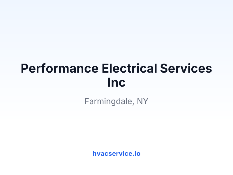 Performance Electrical Services Inc
