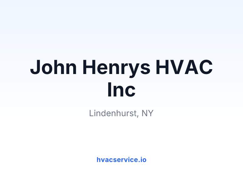 John Henrys HVAC Inc