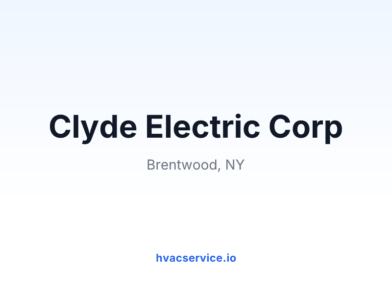 Clyde Electric Corp