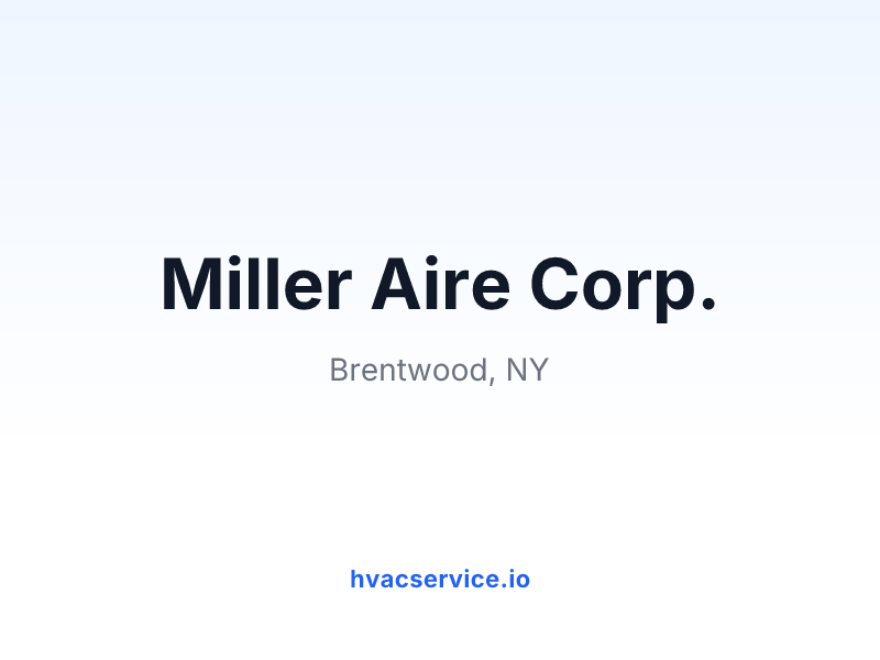 Miller Aire Corp.
