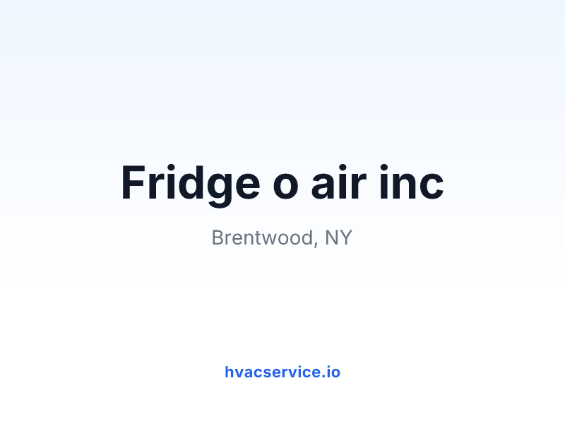 Fridge o air inc