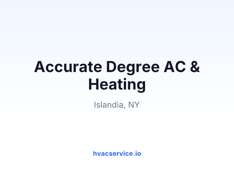 Accurate Degree AC & Heating