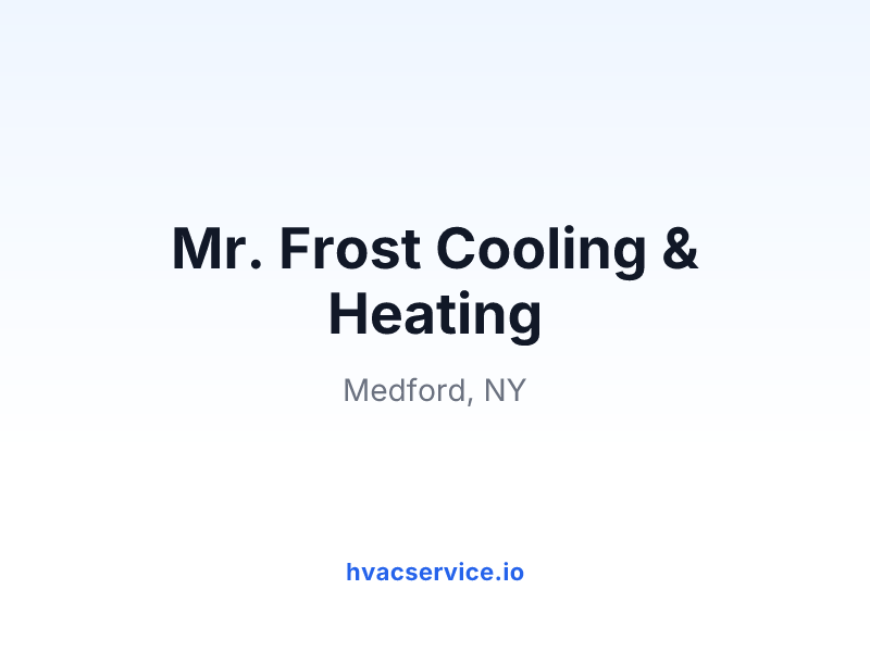 Mr. Frost Cooling & Heating