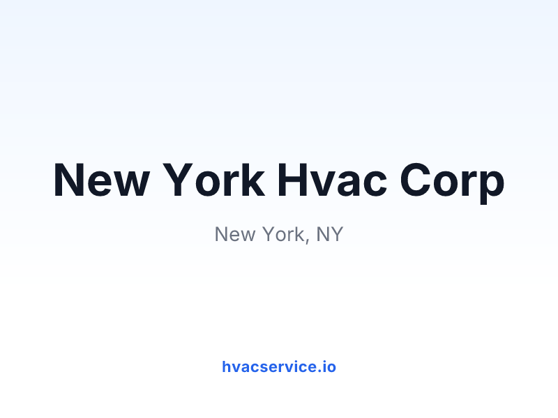 New York Hvac Corp