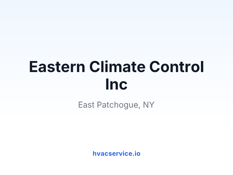 Eastern Climate Control Inc