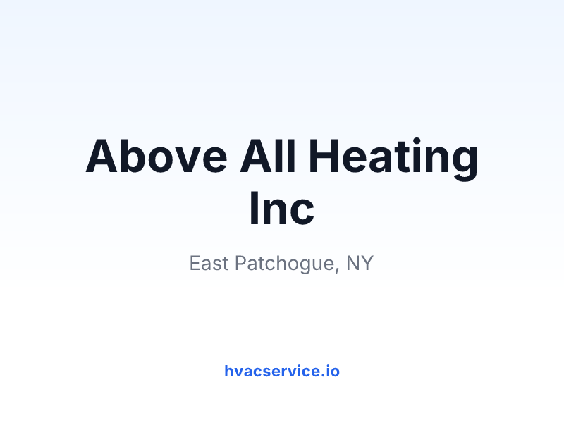 Above All Heating Inc