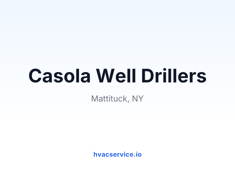 Casola Well Drillers