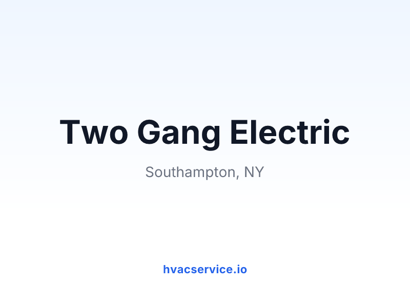 Two Gang Electric