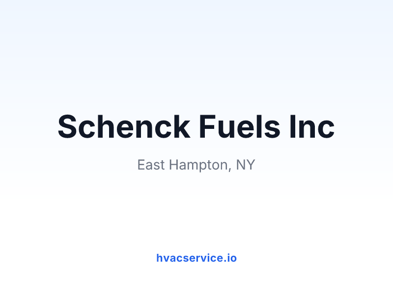 Schenck Fuels Inc