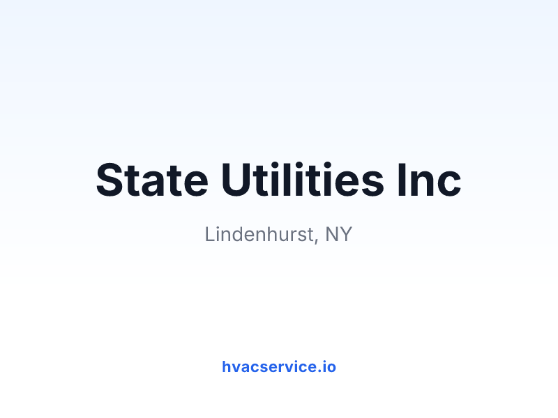 State Utilities Inc