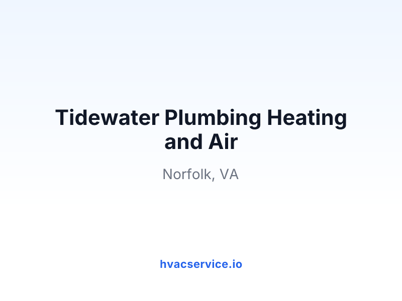Tidewater Plumbing Heating and Air