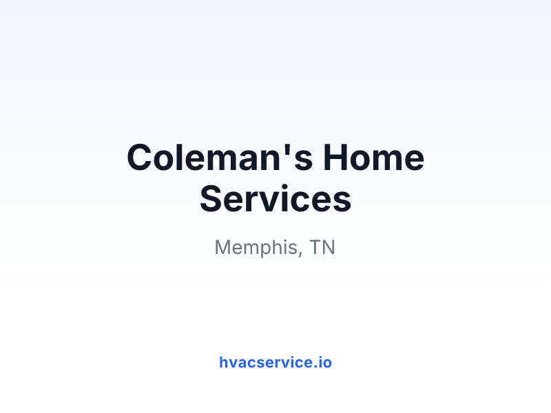 Coleman's Home Services