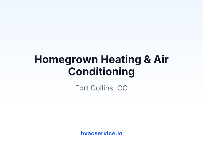 Homegrown Heating & Air Conditioning