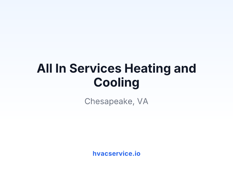 All In Services Heating and Cooling