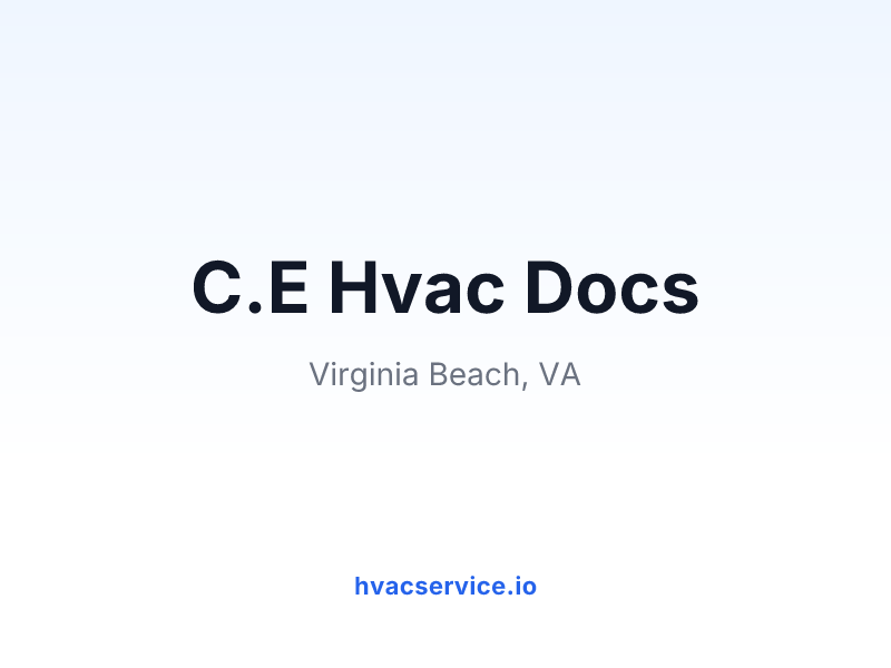 C.E Hvac Docs