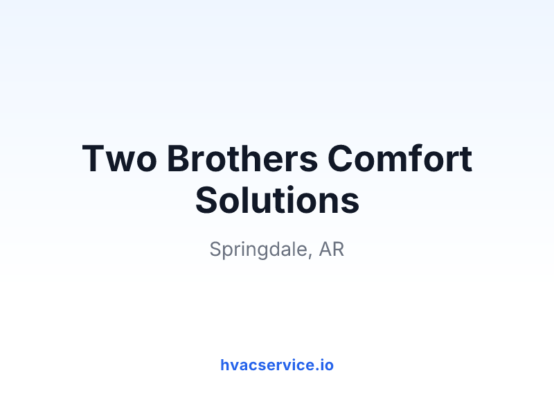Two Brothers Comfort Solutions