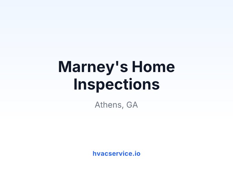 Marney's Home Inspections