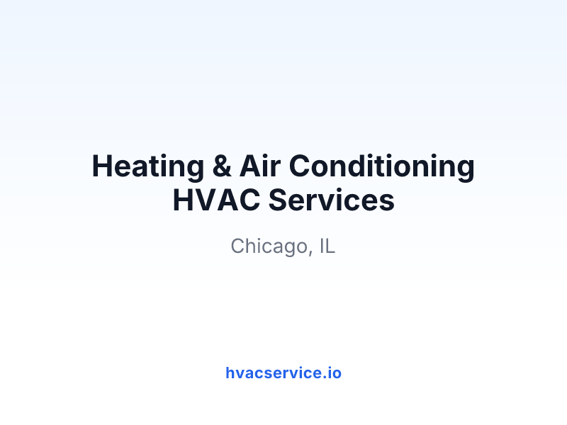 Heating & Air Conditioning HVAC Services