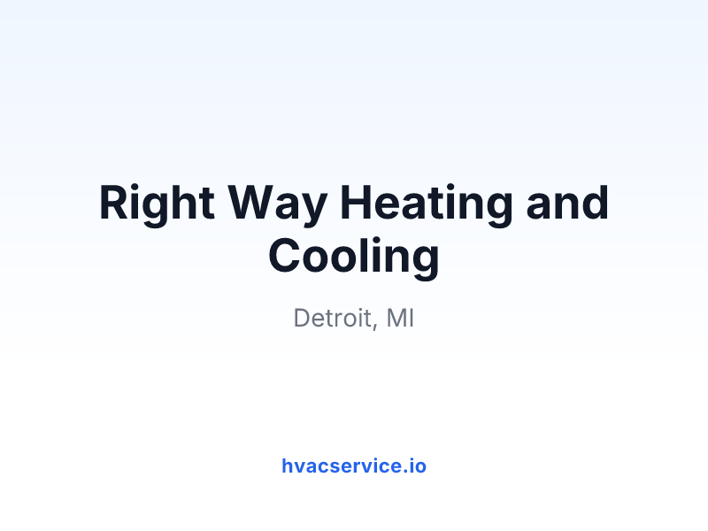 Right Way Heating and Cooling