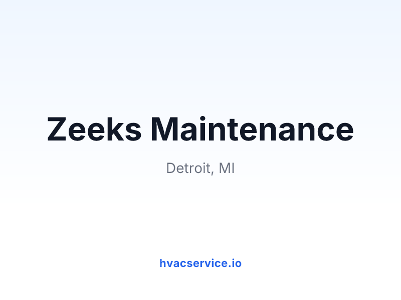 Zeeks Maintenance