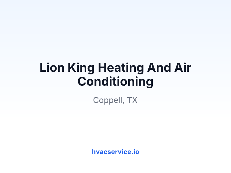 Lion King Heating And Air Conditioning