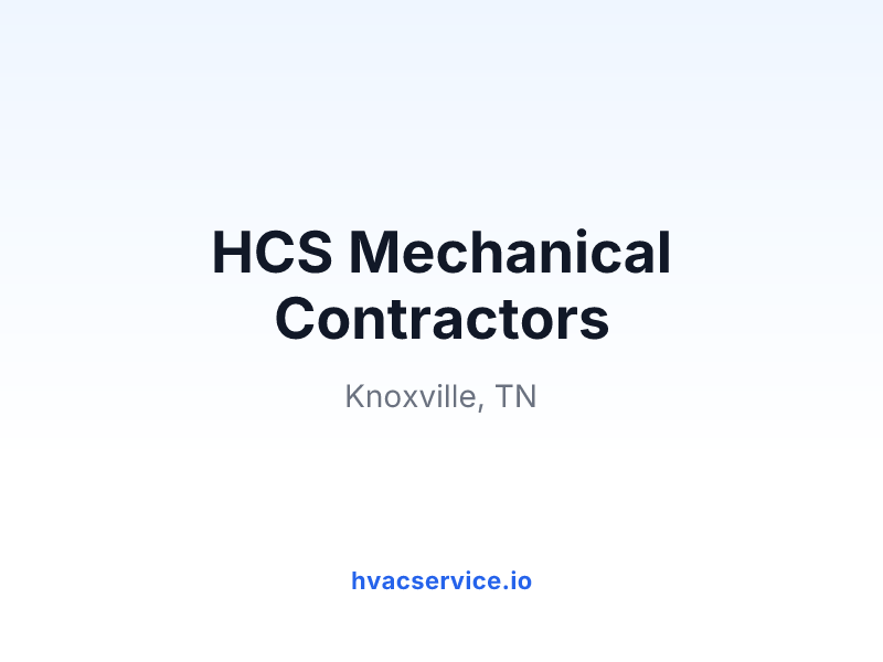 HCS Mechanical Contractors