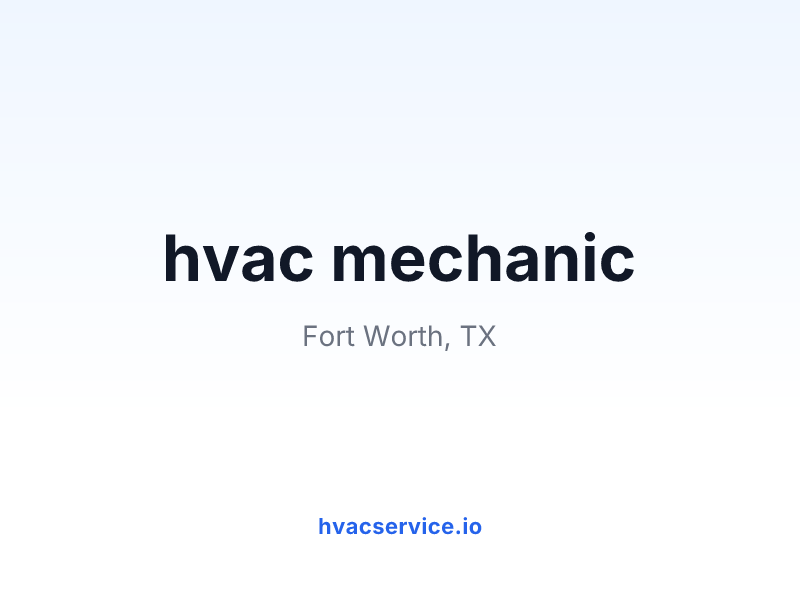 hvac mechanic