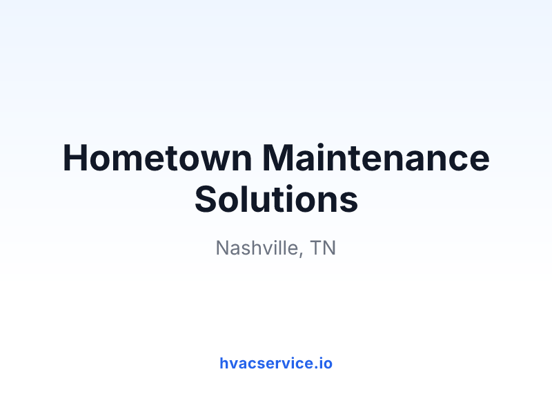 Hometown Maintenance Solutions