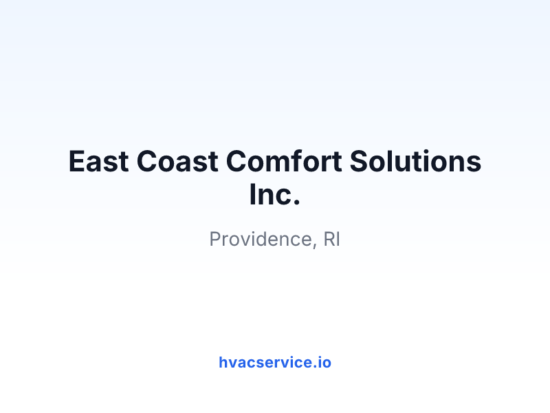 East Coast Comfort Solutions Inc.