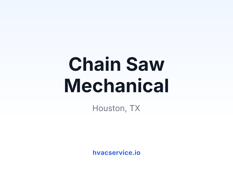 Chain Saw Mechanical