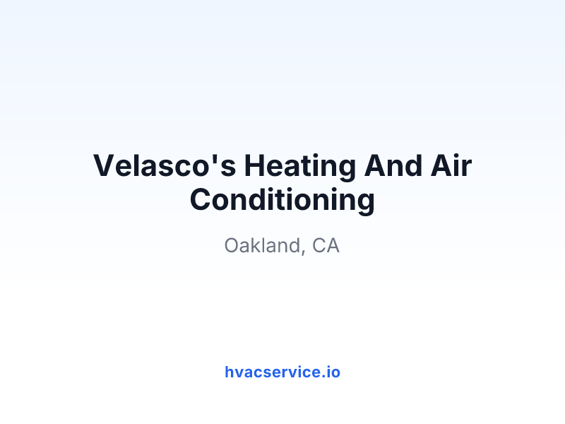 Velasco's Heating And Air Conditioning