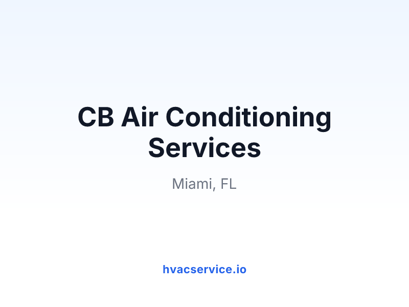 CB Air Conditioning Services