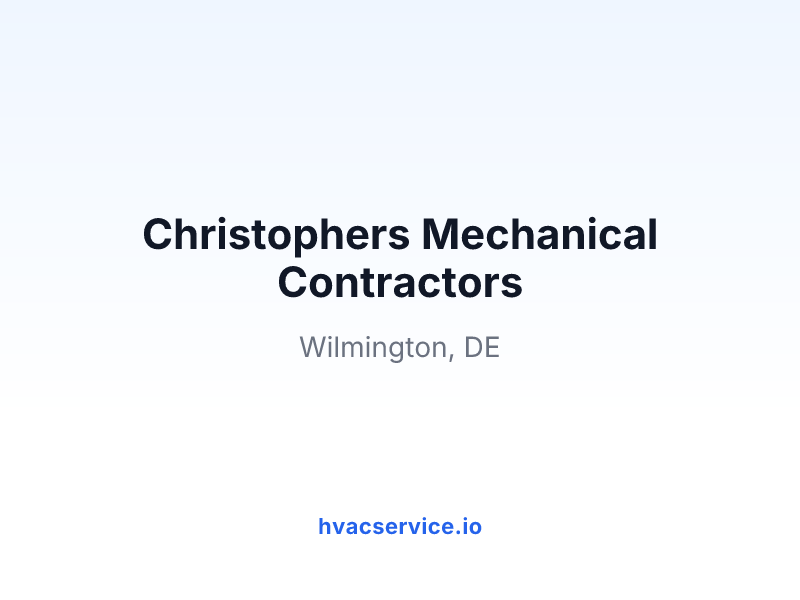 Christophers Mechanical Contractors