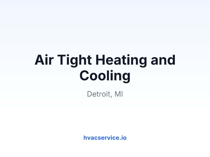Air Tight Heating and Cooling